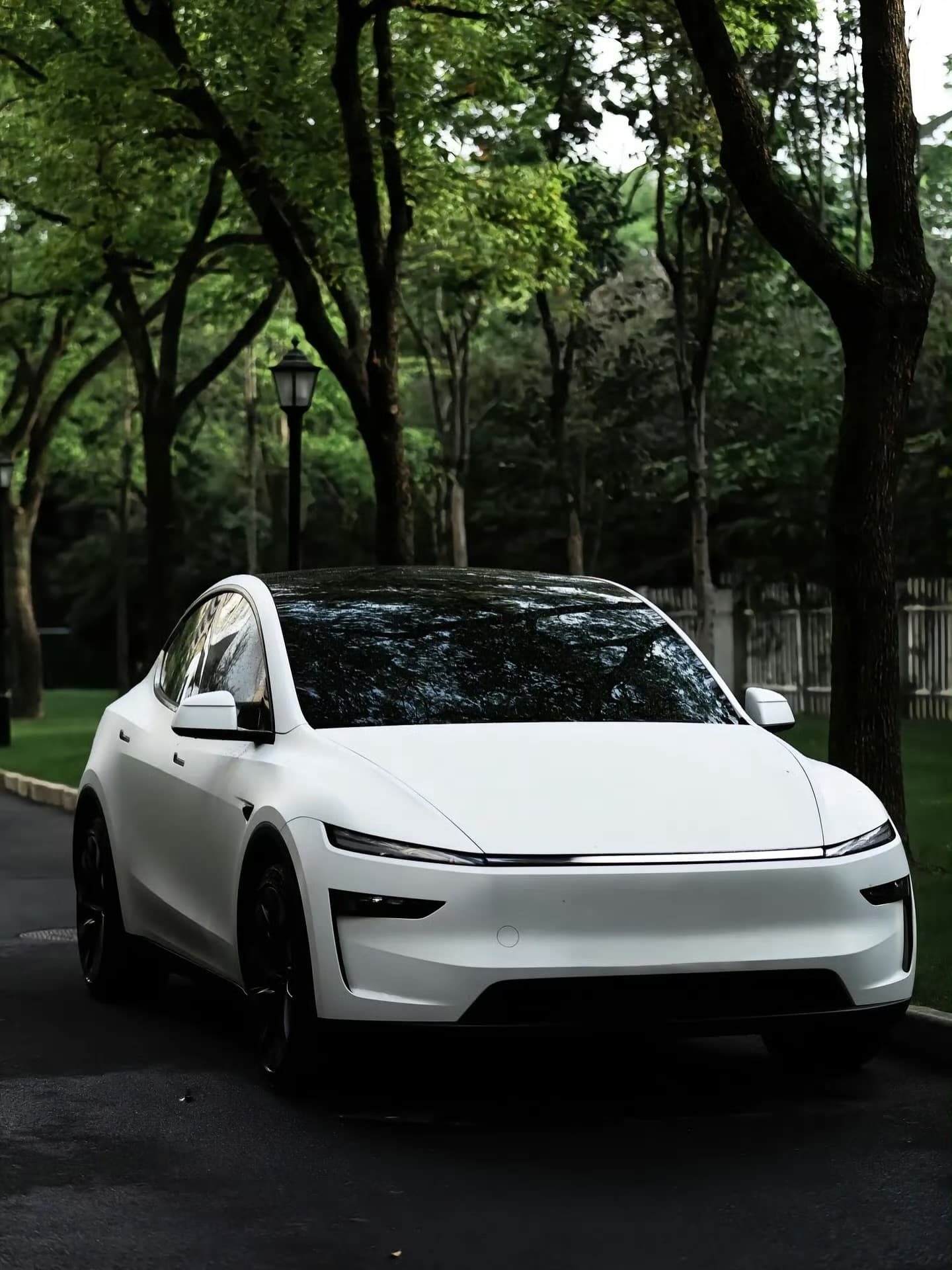 Tesla Model Y — white front exterior